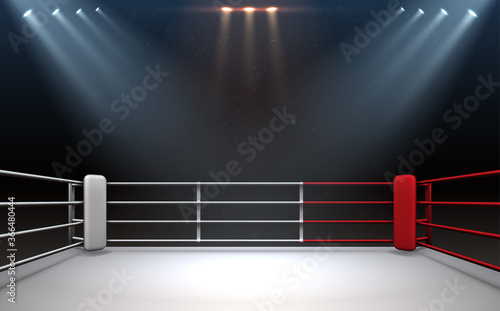 Fighting ring with light effect
