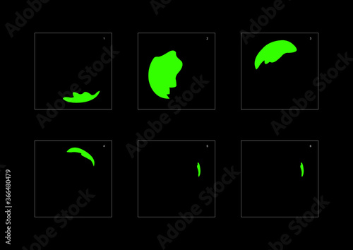 Shine liquid effect. Liquid explosion animation effect. Animation Sprite sheet for games, cartoon or animation. vector style animation effect 1557.