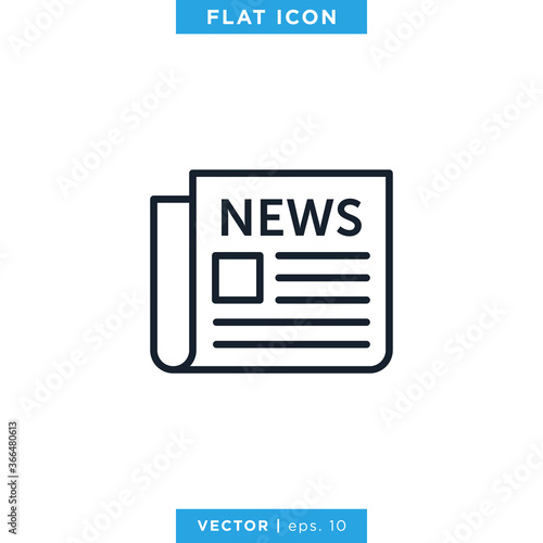 Newspaper Icon Vector Design Template