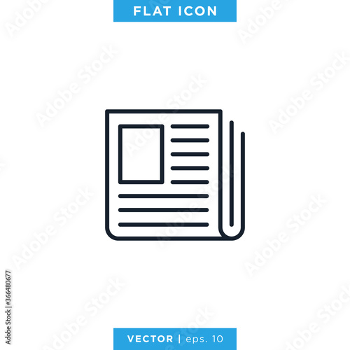 Newspaper Icon Vector Design Template © fafostock