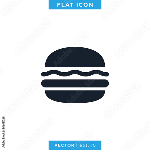 Burger Icon Vector Design Template