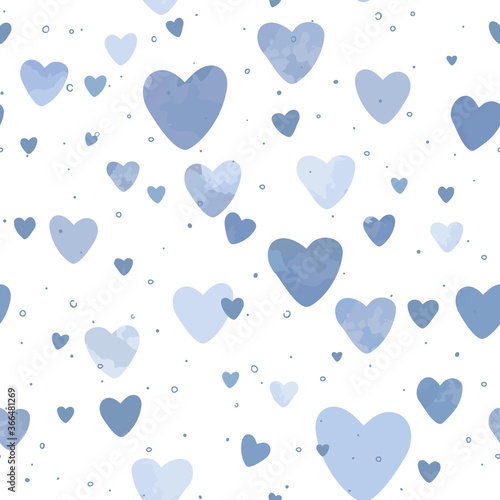 Vector pattern of blue hear...