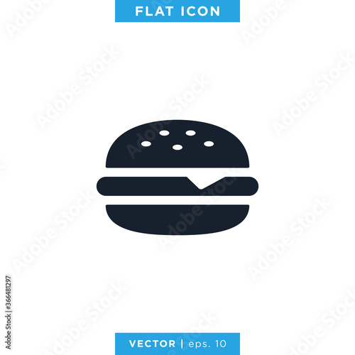 Burger Icon Vector Design Template