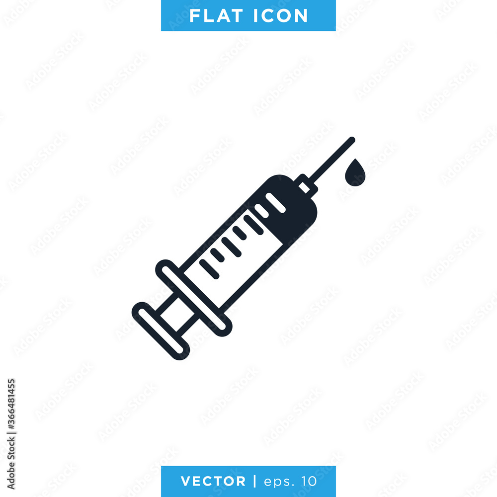 Syringe Icon Vector Logo Design Template Syringe Icon Vector Logo Design Template