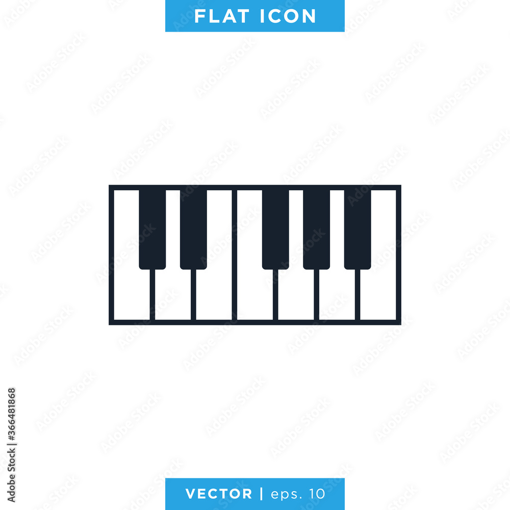 Piano Icon Vector Trendy Flat Design Template. Piano Icon Vector Trendy Flat Design Template.