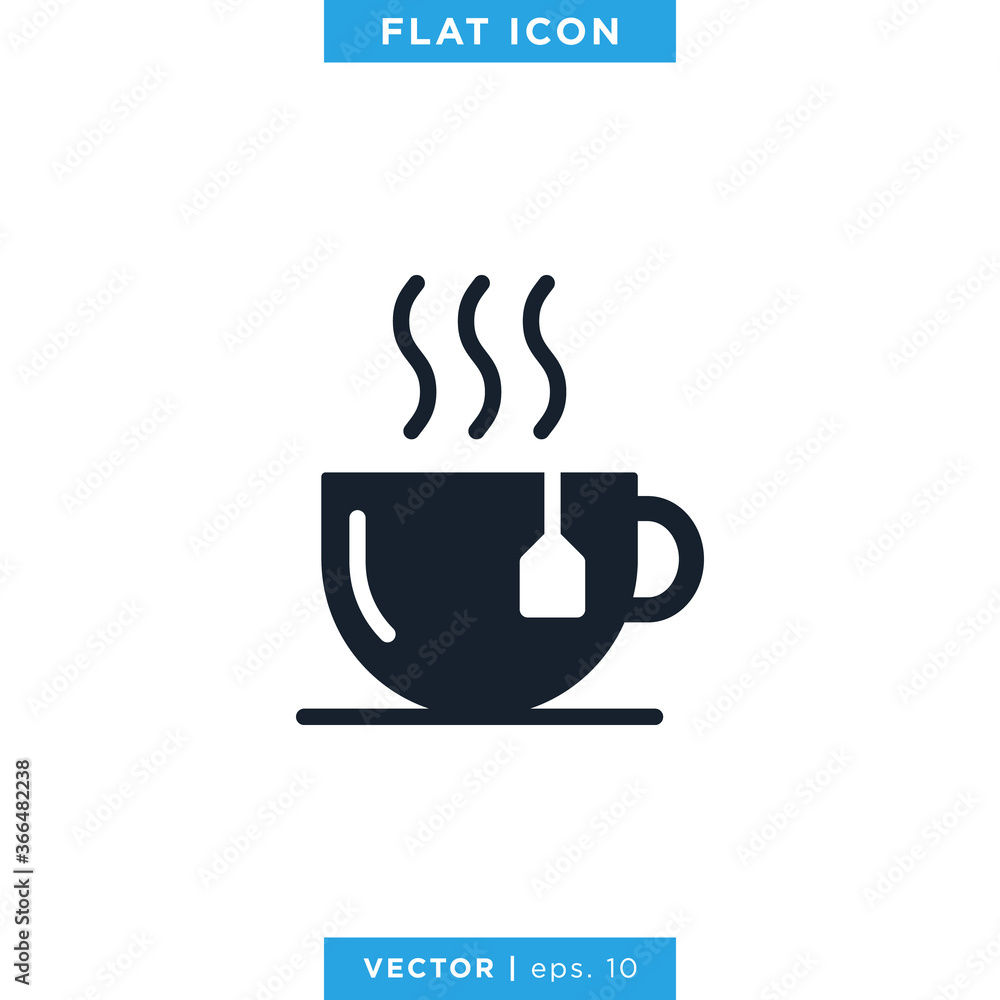 Tea Icon Vector Design Template. Drink Icon Tea Icon Vector Design Template. Drink Icon