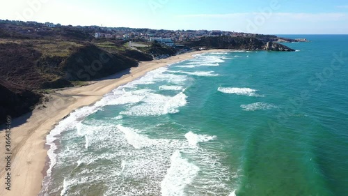 Aerial view near the sea in agva sile istanbul turkey. photo