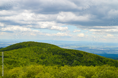 Panorama from Csóványos mountain in Hungary