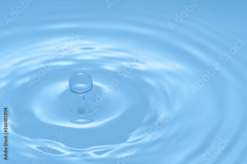 Water Drop - Pure clear and transparent of water and ripple in bright background. Creative modern concept, for graphic design, website, poster, placard and wallpaper.