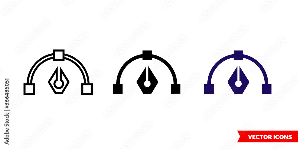 Category Icon of 3 Types. Isolated Vector Sign Symbol. Stock