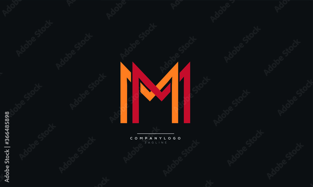 MM Letter Business Logo Design Alphabet Icon Vector Symbol