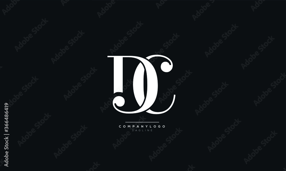 DC Letter Business Logo Design Alphabet Icon Vector Symbol