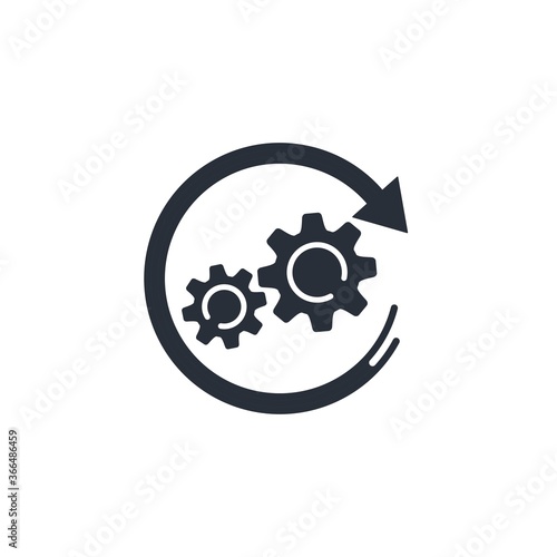 Correction, modernization of the process. Vector icon isolated on white background.