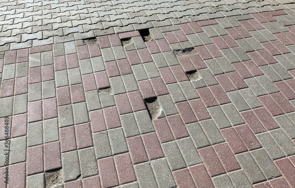 Fototapeta premium road made of modern tiles