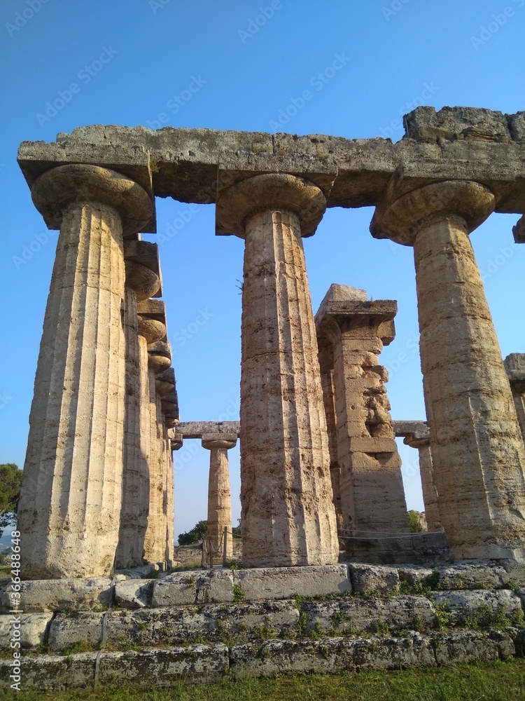 Temple of Hera at Paestum in Italy. Temple of Hera at Paestum in Italy.