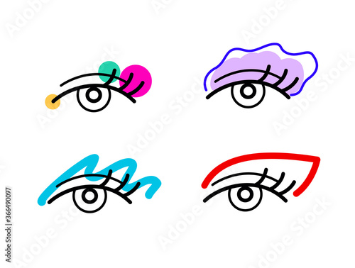 creative make up salon icons