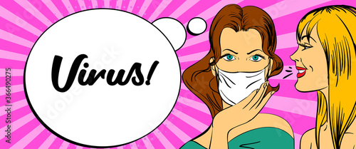 Poster for protection allergy bacteria, medical healthcare, microbiology. Disease germ, pathogenic organism, infectious micro virology. Vector illustration in cartoon style.
