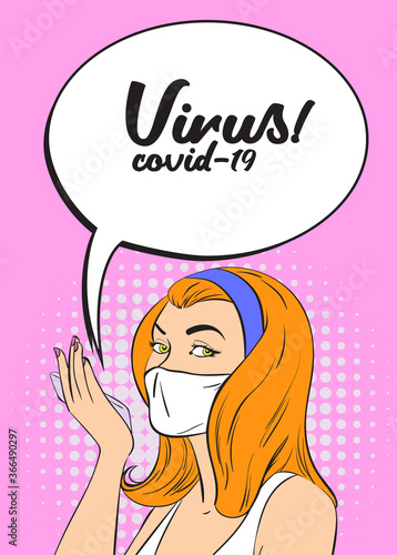 Poster for protection allergy bacteria, medical healthcare, microbiology. Disease germ, pathogenic organism, infectious micro virology. Vector illustration in cartoon style.