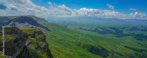 Beautiful Panorama View of Bermamyt Plateau, Caucasus Elbrus Region, Russia