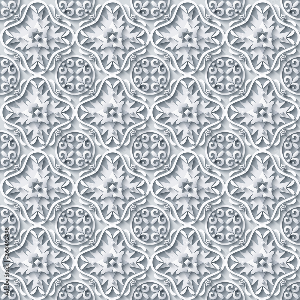 Fototapeta premium Vector paper cut geometric modern background.