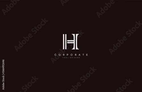 Minimal Modern Monogram H Logo Design