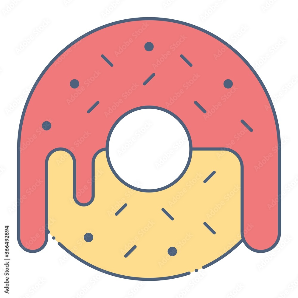 Donut, United state independence day related icon Donut, United state independence day related icon