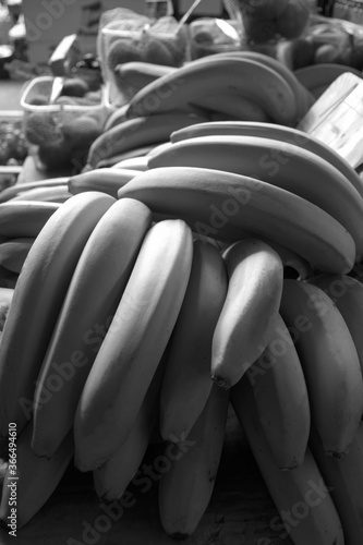 Fresh bananas on farmers market
