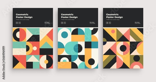 Retro Abstract Geometric pattern cover design. Applicable for Placards, Books, Posters, Flyers Banner etc. Covers.