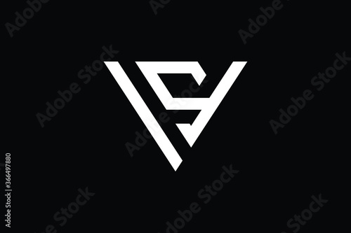Minimal Innovative Initial SV logo and VS logo. Letter SV VS creative elegant Monogram. Premium Business logo icon. White color on background