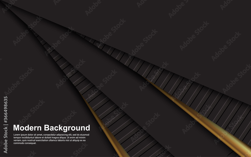 Fototapeta premium Illustration vector graphic of abstract background black and brown color on golden line