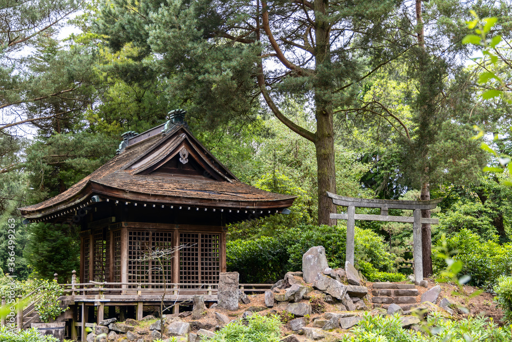 The Shinto Shrine in a Japanese garden in England.