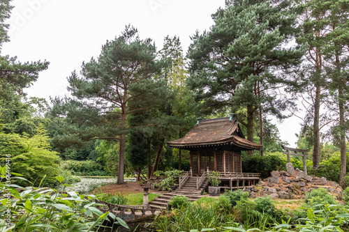 The Shinto Shrine in a Japanese garden in England.