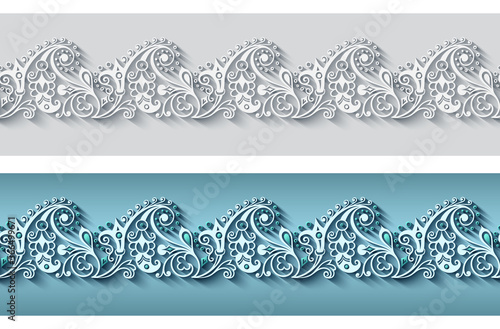 Modern vector ornamental stripe backgrounds set