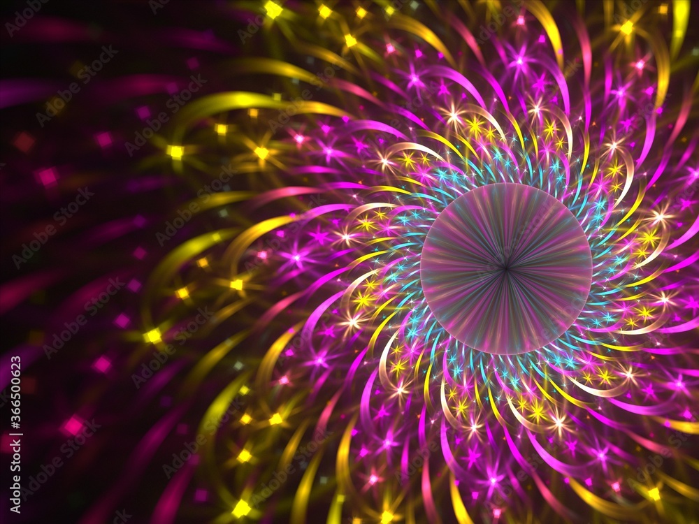 Abstract design made of fractal textures and lights on the subject of design, science and technology Abstract design made of fractal textures and lights on the subject of design, science and technology