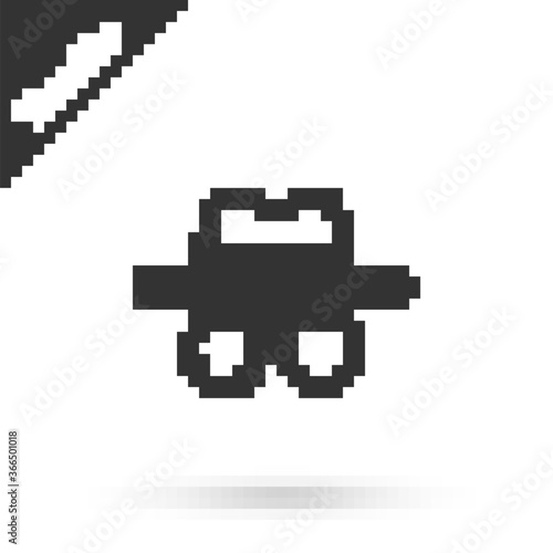 Grey line Incognito mode icon isolated on white background. Vector.