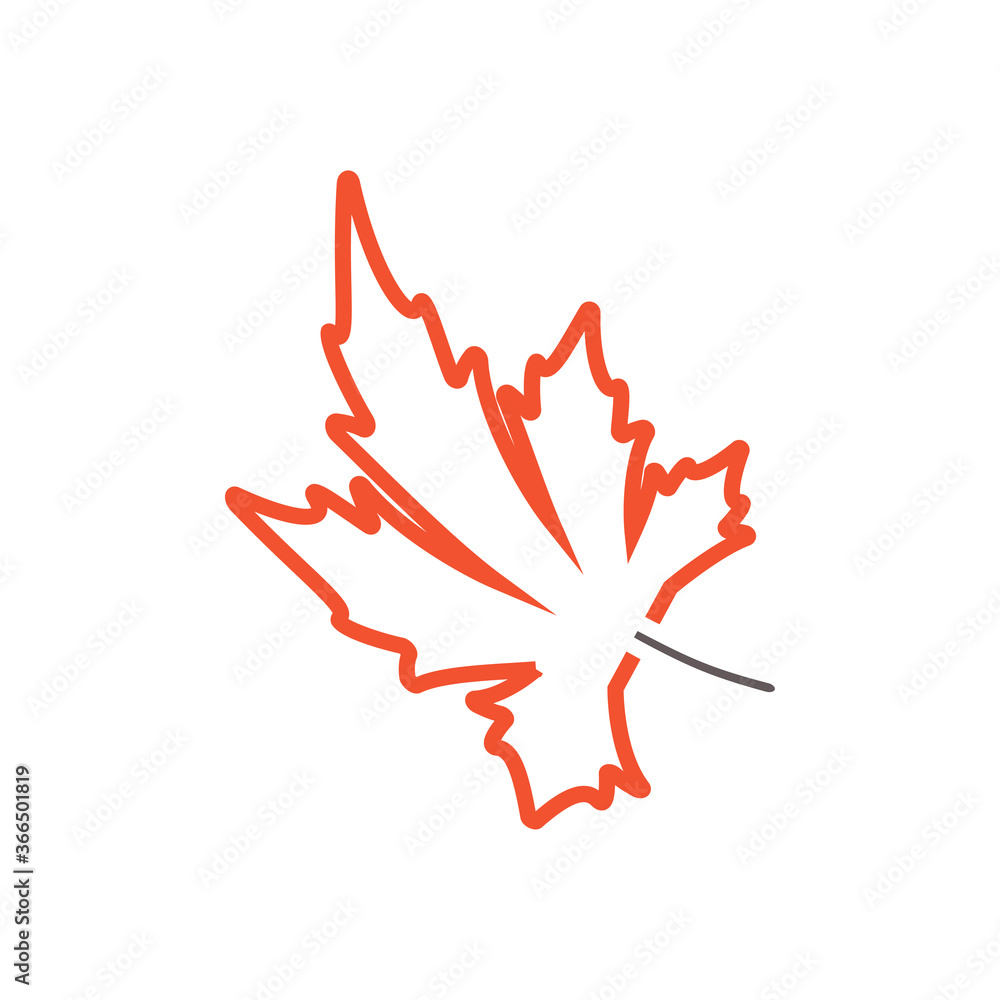 Obraz premium Leaf fall icon design template vector isolated illustration