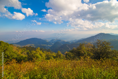 Majestic sunset in the mountains landscape colorful sky with cloud