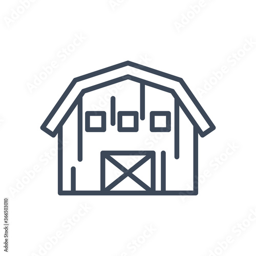 farm line style icon vector design