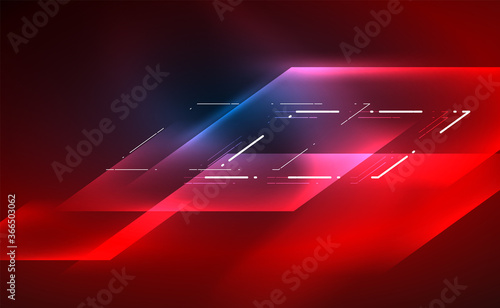 Dynamic neon shiny abstract background. Trendy abstract layout template for business or technology presentation, internet poster or web brochure cover, wallpaper