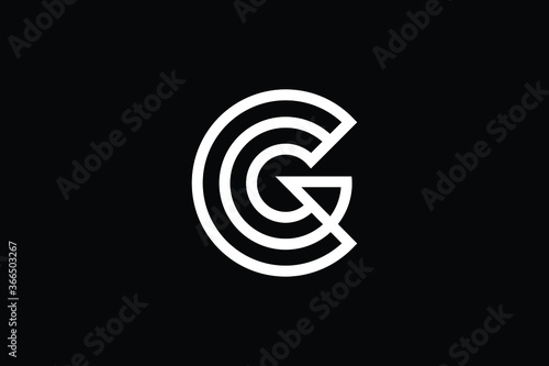 Minimal Innovative Initial G logo and GG logo. Letter G GG GGG creative elegant Monogram. Premium Business logo icon. White color on background