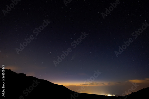 Night Sky stars above Ribeira Grande City, São Miguel Island in Azores, Portugal. © Vitor Miranda
