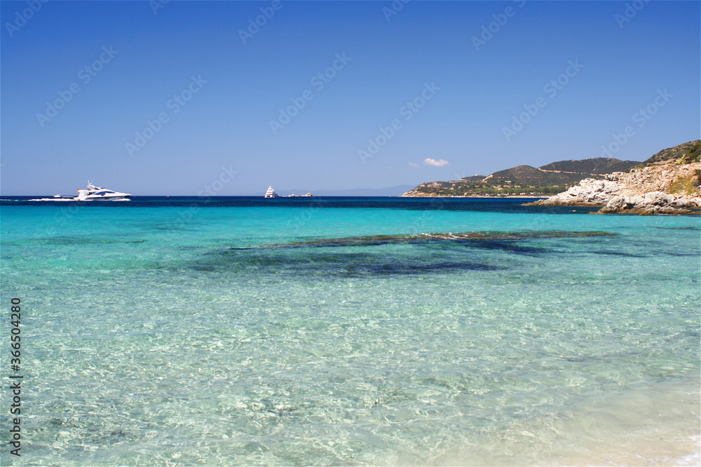 Beach in Villasimius. Sardinia, Italy