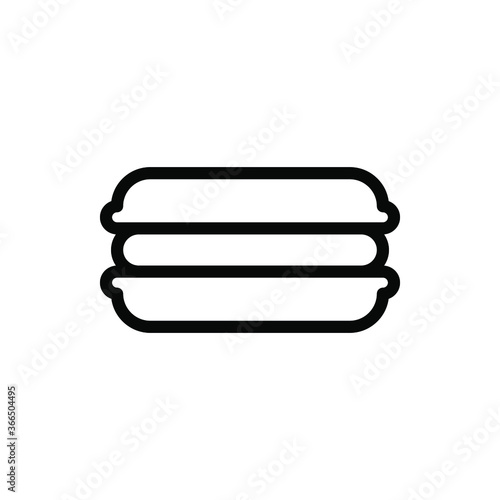 macaroon icon vector illustration outline style. food icon set.