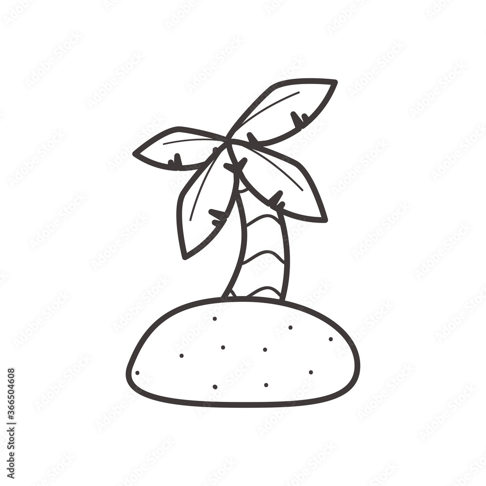 palm tree line style icon vector design palm tree line style icon vector design