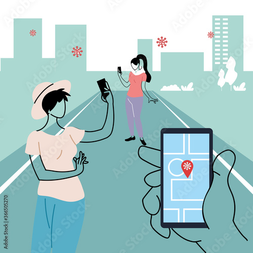 Smartphone health virus tracking location app