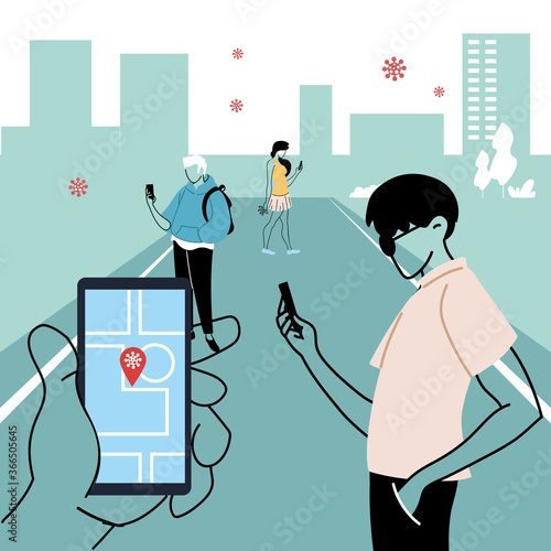Smartphone health virus tracking location app