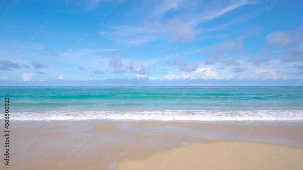 Beach scenery, waves and turquoise waters Beach scenery, waves and turquoise waters
