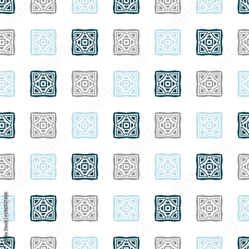 Seamless mint green colored pattern. Repeating abstract background with ornamental tiles