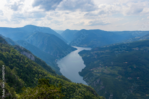 View from viewpoint Banjska stena on Tara mountain in Serbia
