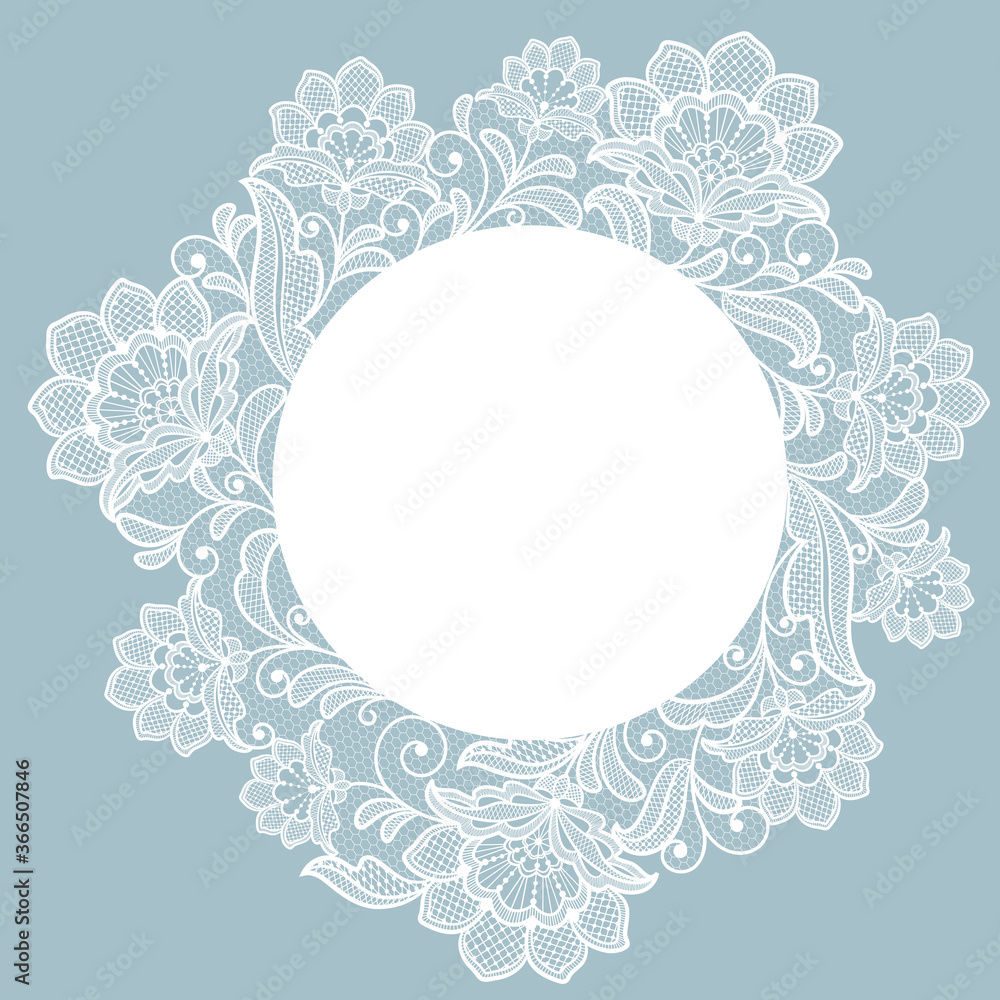 Template frame design for card. Lace frame. Template frame design for card. Lace frame.
